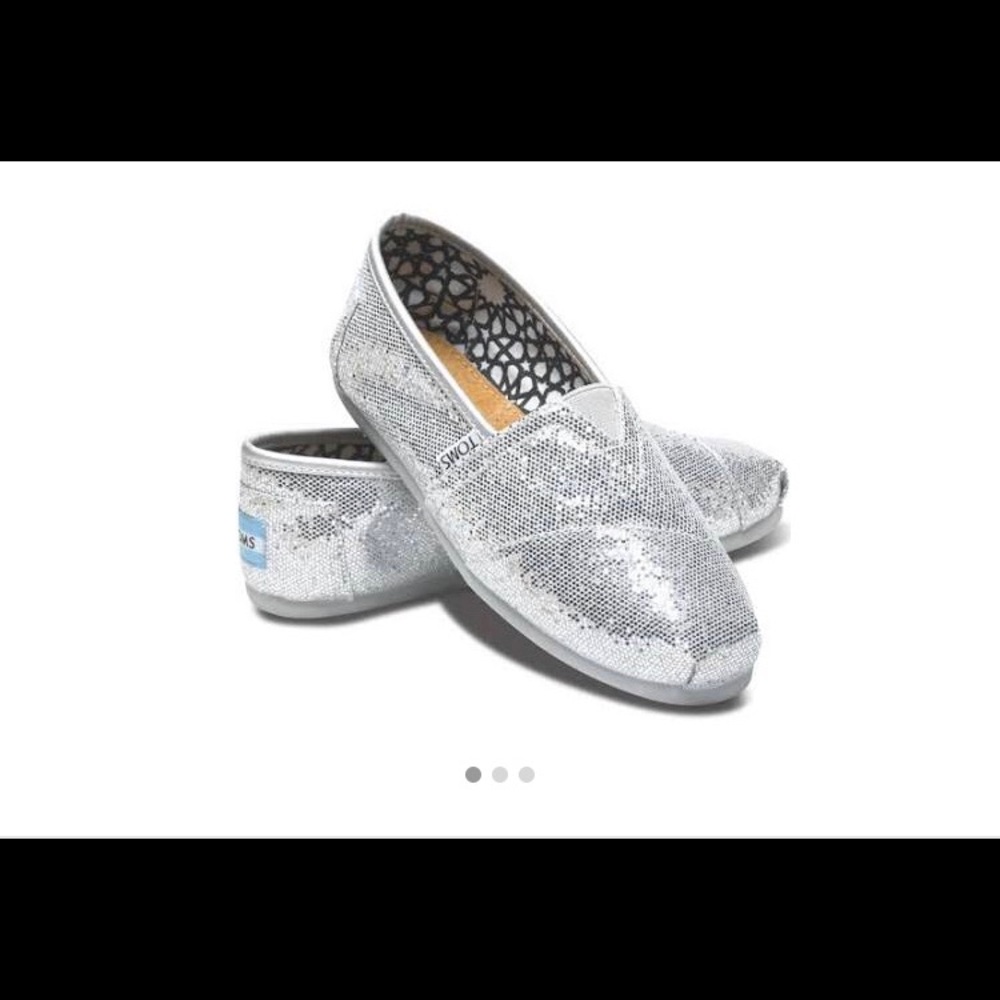 Silver sparkly Toms